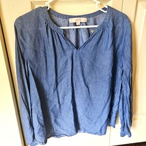 Loft sp denim look blouse